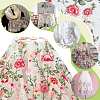 1 Yard Flower Pattern Embroidery Polyester Fabric AJEW-WH0314-473A-6