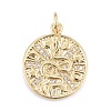 Brass Micro Pave Cubic Zirconia Pendants KK-O126-02G-01-1