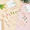 5 Styles Iron Resin Dangle Earring Sets EJEW-UN0002-80-2
