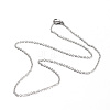 304 Stainless Steel Cable Chain Necklaces NJEW-L418-01P-2