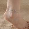 Infinity 304 Stainless Steel Double Layer Anklets FS-WGFE1F4-01-3