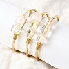 Natural Quartz Crystal Beads Cuff Bangles for Women BJEW-Q035-01G-08-1