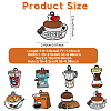 16Pcs 8 Styles Coffee Theme Alloy Enamel Pendants ENAM-YW0008-55-3