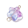 30Pcs Glass Star Connector Charms PALLOY-JF03139-5