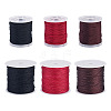 6Rolls 6 Colors Nylon Braided Cord NWIR-TA0001-46D-1