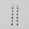 Alloy Flat Round Tassel Leverback Earrings EJEW-WH0020-35A-1