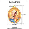 Religion Printed 304 Stainless Steel Pendants SA-OY003-85G-2
