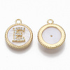 Brass Micro Pave Cubic Zirconia Pendants KK-T062-04E-NF-2