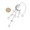 Hollow Moon Alloy Hanging Ornaments HJEW-TA00200-3