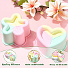 2Pcs 2 Styles Heart and Star Shape Cake Baking Silicone Molds ST-CJ0043-084-3