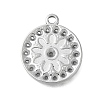 304 Stainless Steel Pendant Rhinestone Settings STAS-D192-14P-1