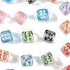 20Pcs UV Plating Transparent Acrylic Beads OACR-FS0002-39-3