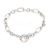 Tarnish Resistant Unisex 304 Stainless Steel Figaro Chain Bracelets BJEW-H541-06A-P-6