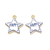 Printed Brass Pendants KK-CBA42CA-08G-03-1