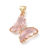 Brass Micro Pave Clear Cubic Zirconia Pendants ZIRC-P079-D01-14-1
