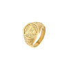 Stainless Steel Gold Plated Ring with Eye HR8975-2-1
