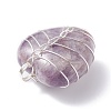 Natural Amethyst Pendants PALLOY-JF01283-05-4