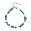 Natural Obsidian Chip Beaded Bracelets for Women BJEW-JB11742-09-2