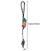 Natural 7 Chakra Stones Chips Tassel Curtain Tiebacks MAKN-YWC0001-04-4