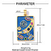 Brass Micro Pave Colorful Cubic Zirconia Pendants CU-OY002-06G-2