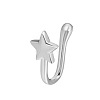 Star Brass Clip-on Nose Septum Rings WG32032-13-1