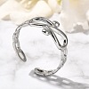 Infinity 304 Stainless Steel Open Cuff Rings for Women RJEW-M046-04P-1