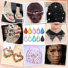 800Pcs 10 Colors Flat Back & Back Plated Transparent Acrylic Rhinestone Cabochons OACR-FG0001-34-5