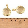 Floral Embossed Brass Locket Pendants KK-CBA7157-05G-2