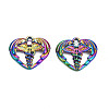 Rainbow Color Alloy Pendants PALLOY-T054-160-2