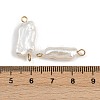 Natural Freshwater Pearl Keshi Pearl Nuggets Connector Charms STAS-D378-09G-3