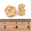 Brass Beads With Clear Cubic Zirconia KK-S403-12G-3