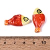 Hand Painted Fish Shaped Porcelain Beads PORC-N013-06H-3