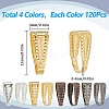 480Pcs 4 Colors Brass Snap on Bails KK-SP0002-23-2