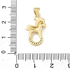 Brass Micro Pave Clear Cubic Zirconia Pendants KK-A303-05B-G-3