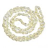 Electroplate Transparent Glass Beads Strands EGLA-N006-028-A03-2