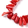 Dyed Chips Synthetic Coral Beads Strands CORA-Q026-01A-3