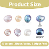 120Pcs 6 Colors Natural Cultured Freshwater Pearl Beads PEAR-HS0001-33-2