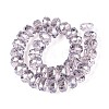 Electroplate Transparent Glass Beads Strands X-EGLA-N022-04A-D15-2