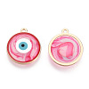 Epoxy Resin Enamel Pendants RESI-T045-031C-05-1