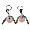 7 Chakra Natural Gemstone Tassel Keychain G-C066-06C-1