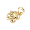 Brass Micro Pave Cubic Zirconia Pendants KK-A269-04D-G-2