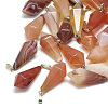 Dyed Natural Carnelian Pendants G-T084-02-1