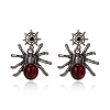 Alloy Rhinestone Stud Earrings WG15A7C-01-6