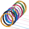 8 Rolls 8 Colors Flat Aluminum Wire AW-BC0003-40-1