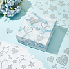 WADORN 6 Sheets 2 Styles Heart & Star Acrylic Rhinestone Self-Adhesive Stickers DIY-WR0004-23-4