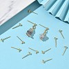 SHEGRACE Brass Round Ball Stud Earring Findings XGR0050G-38G-4