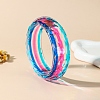 Faceted Transparent Resin Bangles for Women WG9D920-01-1