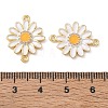 Brass Micro Pave Clear Cubic Zirconia Connector Charms CU-CBA280C-11G-01-3