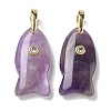 Natural Amethyst Pendants G-A297-01G-18-1