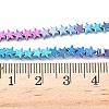 Gradient Color Electroplated Synthetic Non-magnetic Hematite Beads Strands G-A263-F01-04-4
